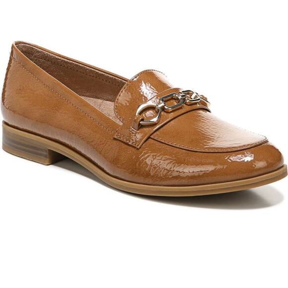 Naturalizer Mariana Chain Link Loafers Women’s Tan Patent Sz 7 - Picture 1 of 9